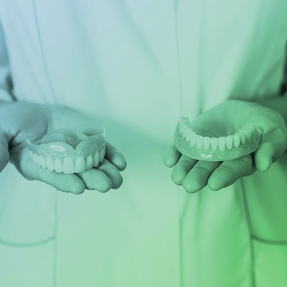 Image of person showing dentures