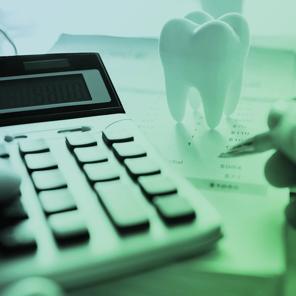 Photo of calculator assembly with tooth